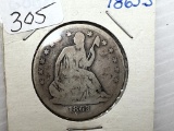 1863S Seated Liberty Half Dollar - G