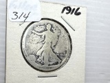 1916 Walking Liberty Half Dollar - FR