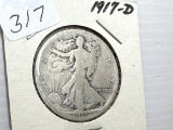 1917D Walking Liberty Half Dollar - AG/G