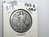 1917S Obverse S Walking Liberty Half Dollar - FR