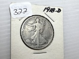 1918D Walking Liberty Half Dollar - G