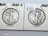 2-1933S Walking Liberty Half Dollar - AG/G