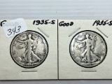 2-1935S Walking Liberty Half Dollar - G