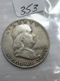 1948D Franklin Silver Half Dollar - VG