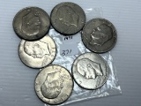 6-1971P & D Eisenhower Dollars -XF/AU