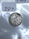 1903 Canadian Dime - VG/F