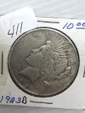 1923D Silver Peace Dollar - VF