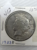 1923D Silver Peace Dollar - VF