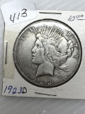 1923D Silver Peace Dollar - VF