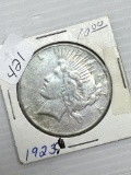 1923S Silver Peace Dollar - XF