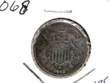1865 Two-Cent Piece, Large Motto, VG