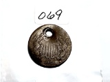 1866 Two-Cent Piece, Large Motto, G -  Holed