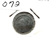 1881 Three Cent Nickel - VG/F
