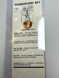 Interesting Facts Card -Thanksgiving Day - 1976 Counterstamped Lincoln Memorial Cent