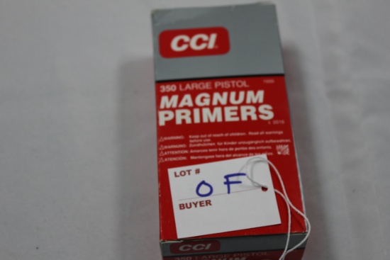 CCI Large Pistol Magnum Primers; 1000 Primers/Box