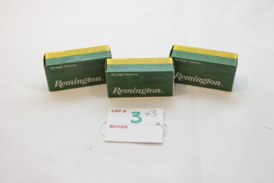 Remington .22 Short; 3 Boxes, 50 Rds./Box