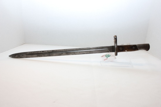 Artilleria Fca Nacional Toledo Mauser Bayonet; Made in Spain; SN R1539; 15-3/4" Blade, 20-1/2" OAL