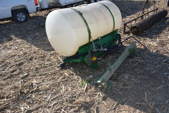 250 Gallon Poly Tank With Hydraulic Pump, Brackets To Fit on John Deere Tractor