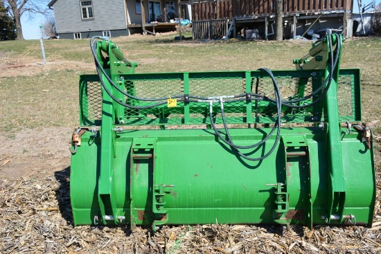 Green Global Attachment Bucket With Grapple, NEW