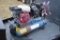 Puma Gas Powered 2 Cylinder Air Compressor, 2 Tank Wheel Borrow Style, 5.5hp Honda Engine, Hose Reel