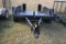 4 Wheel Black Trailer, Ramps, Steel Floor, 2 5/16