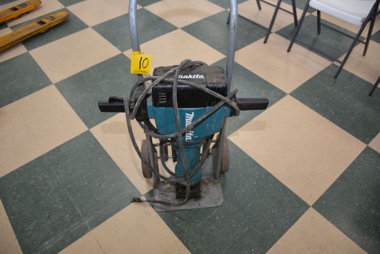 Makita Electric Jack Hammer, Less Then 6 Hours of Use, 110v, With Wheel Stand