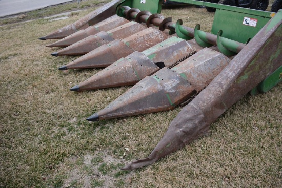 John Deere 6 Row Corn Head, Steel Snouts, Misc. Snouts, Been Sitting