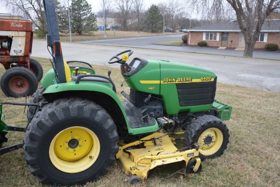 John Deere 4400 Utility Tractor, 4wd, Hydrostat Transmission, 30hp Yanmar 3 Cylinder Diesel, 1660 Ho