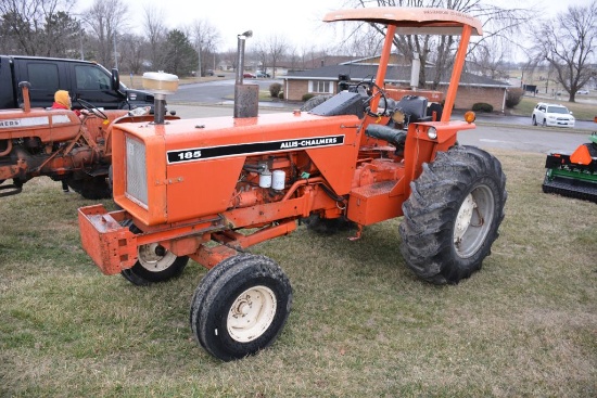 1975 Allis Chalmers 185, Shows 4215 Hours, Diesel, 2 SCV's, 3pt, 540pto, Straight Tin Work, 18.4-28
