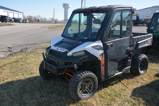 Polaris Ranger 900 H.O. XP Side By Side, 853 Hours, 12110 Miles, 90% On Tires, Full Cab With Doors,