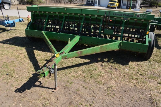 1991 Great Plains End Wheel Drill, 1625 Total Acres, Small Grass Seeder, Good Drill