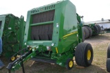 2022 John Deere 560M Baler, 2846 Bales, High Moisture Kit, Bale Kicker, Flotation Tires, Small 1000
