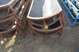 Steel and Plastic Lined Feed Bunks, Red, 2x Money