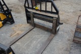 John Deere Pallet Fork For Skid Loader, Adjustable Width