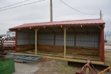 12'x24' Cattle Loafing Shelter, 2' Over Hang, Steel and Wood Construction