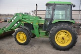 1990 John Deere 2755, MFWD, 245 Self Leveling Loader With Joystick Control, 6907 Hours, Cab Heat and
