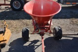 King Kutter Pull Type Broadcast Seeder, Ball Hitch, Good Tires