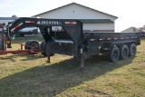 2021 Iron Bull Dump Trailer, Triple Axle, ST 235 80 R16 Tires, Gooseneck, Eclectic Over Hydraulic Ho