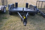 4 Wheel Black Trailer, Ramps, Steel Floor, 2 5/16