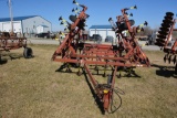 International 4600 Vibra Shank Field Cultivator, 22', 3 Bar Harrow, Good Tires, Good Shovels, Yellow