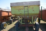 Parker Gravity Wagon, Wood Extension, On Red Running Gear, Approx. 300bu