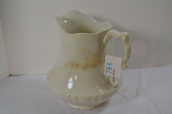 Alfred, England, Ironstone Wash Pitcher; Some Staining