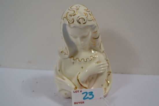 Bust of Madonna No. HH 80152; Handpainted in Gold Trim