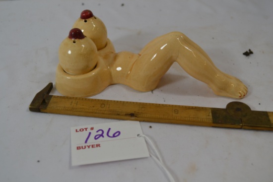 Vintage Risqu  Naked Lady Naughty Salt and Pepper