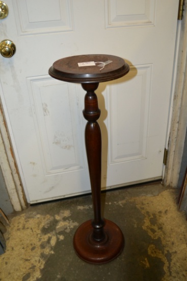 Antique Walnut Spindle Plant Stand; Approx. 36" High