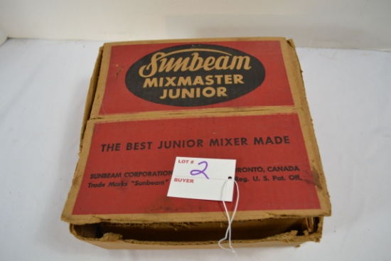 Vintage Sunbeam Mixmaster Junior Mixer; Original Box