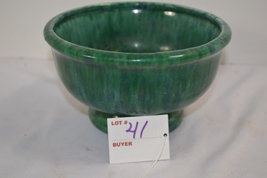 Vintage Haeger? Bowl/Planter w/Green Drip Glaze; 7"x4"