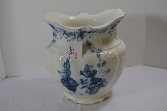 Johnson Bros. Manhattan Flow Blue Vase/Pot; 11"x10"