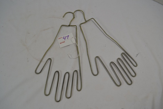Pair of Vintage Wire Ladies Glove Hangers