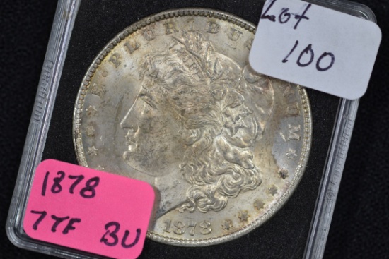 1878 7TF Morgan Silver Dollar; BU